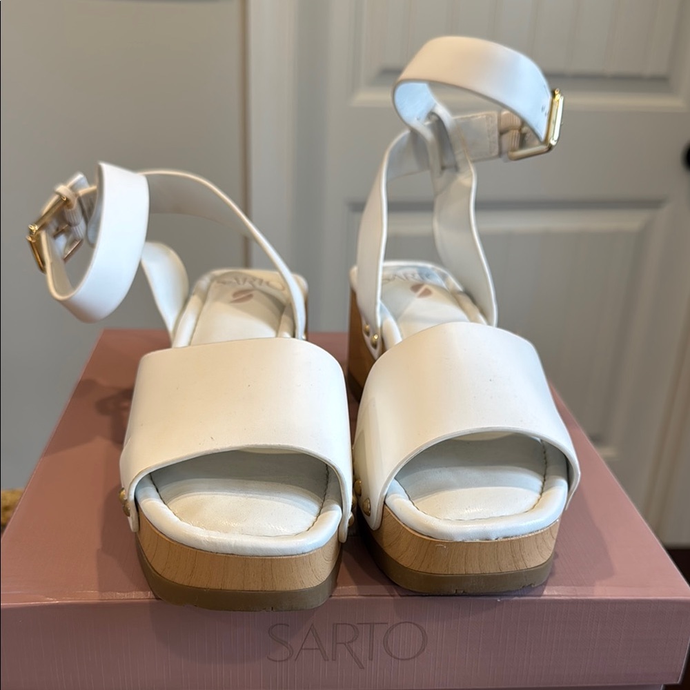 Franco Sarto White Sandals